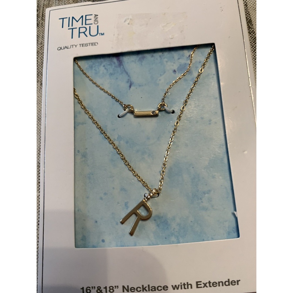 GoldLetter Name "R" Initial Fashion Necklace Gold‎ Initial
